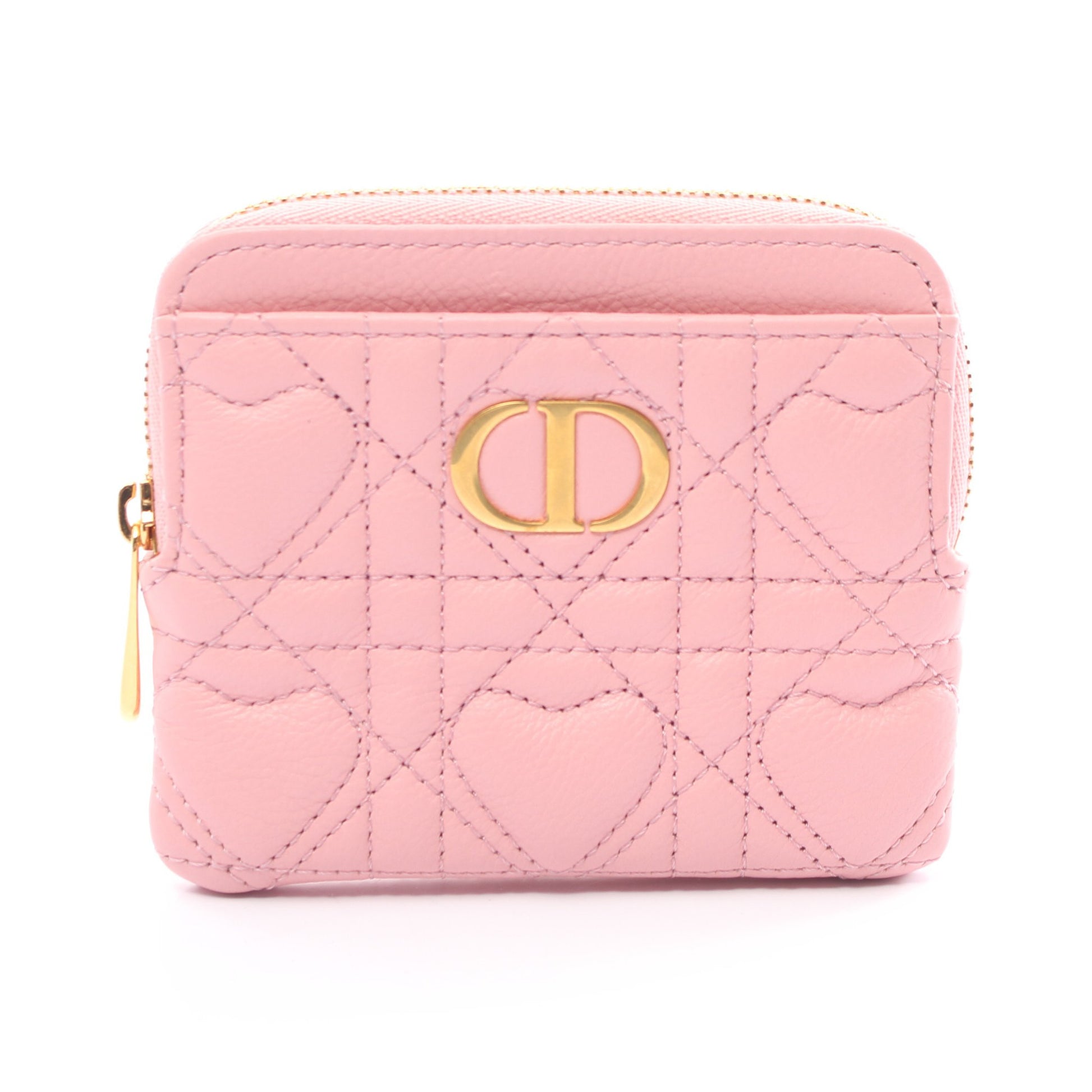 DIOR CARO LAVENDER カードケース コインケース レザー ピンク クリスチャンディオール 財布・小物 Christian Dior