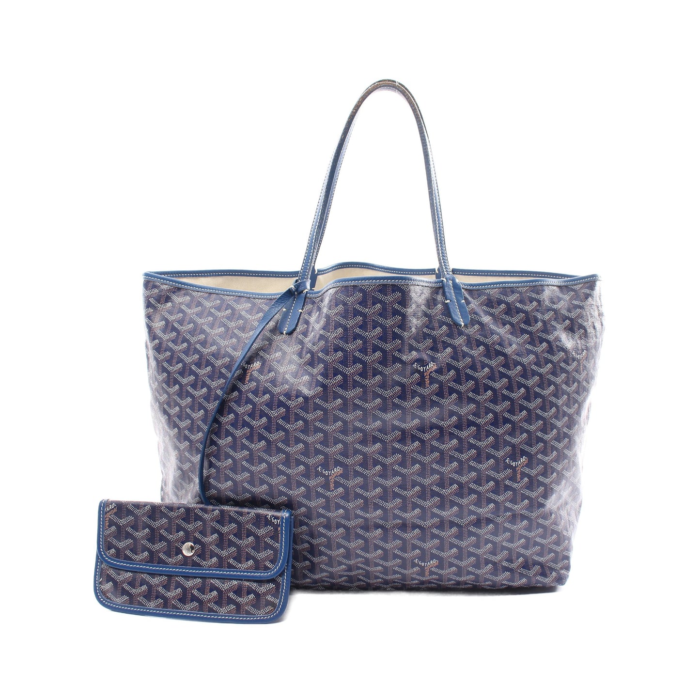 サンルイGM ショルダーバッグ トートバッグ コーティングキャンバス レザー ダークブルー マルチカラー ゴヤール バッグ GOYARD