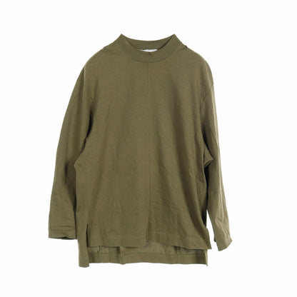 Classic Cotton Sleeve Tシャツ 長袖 コットン カーキグリーン マメクロゴウチ トップス Mame Kurogouchi