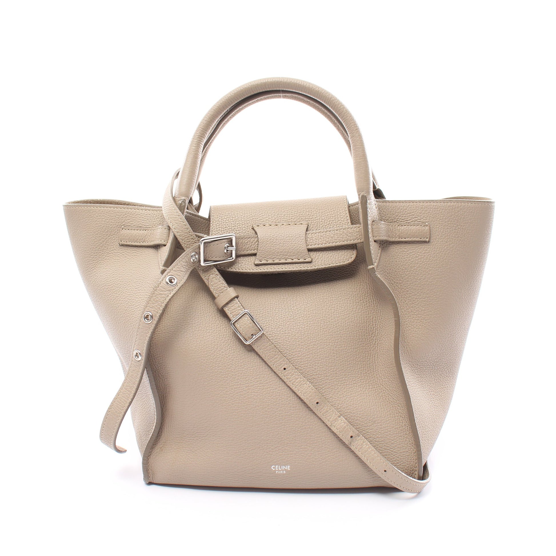 ビッグバッグ スモール ウィズ ロングストラップ ハンドバッグ レザー ベージュ 2WAY セリーヌ バッグ CELINE