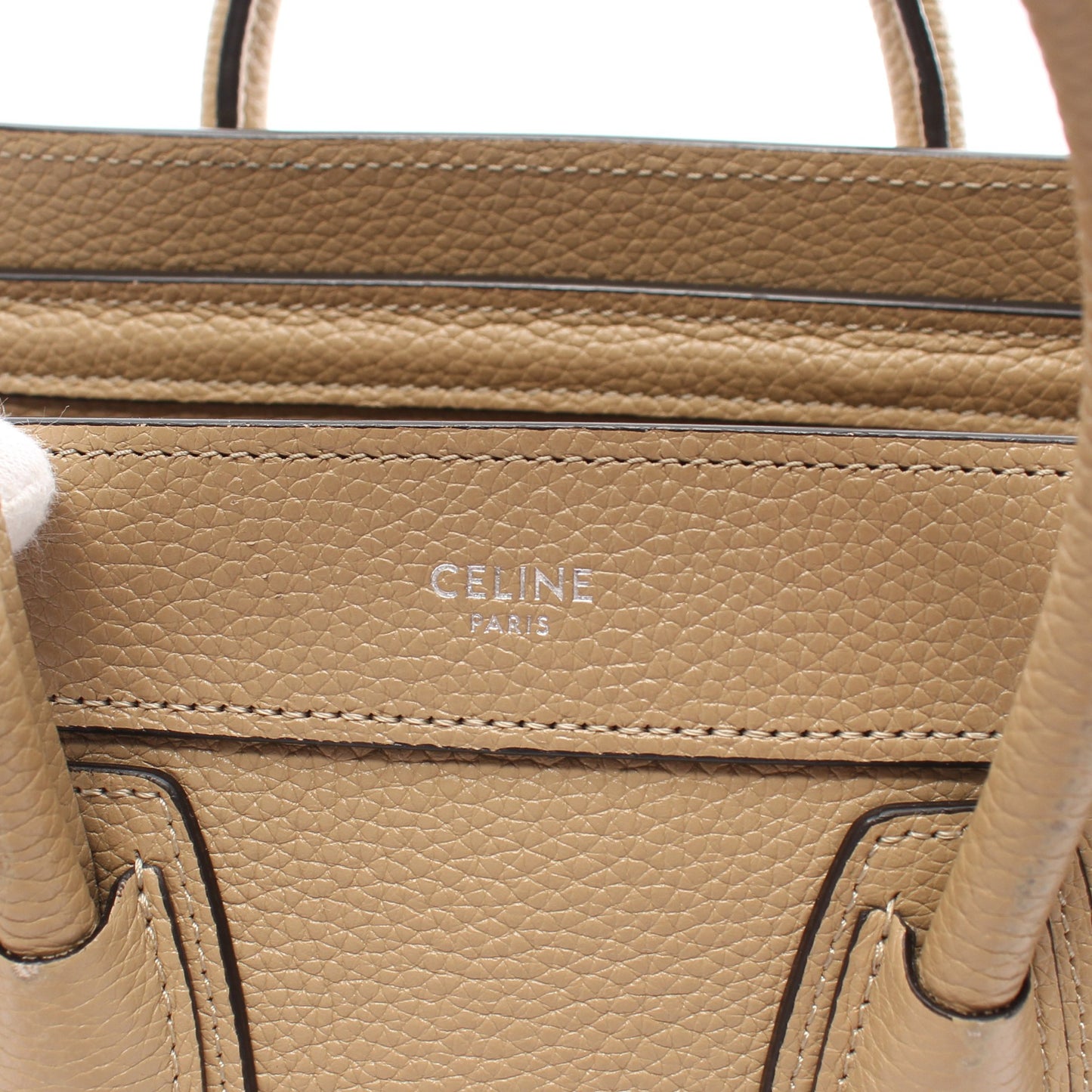 ラゲージ ナノショッパー ハンドバッグ レザー ベージュ 2WAY セリーヌ バッグ CELINE