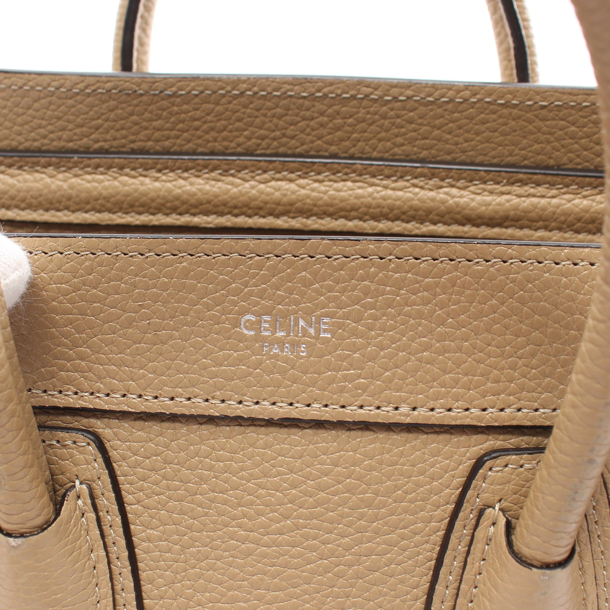 ラゲージ ナノショッパー ハンドバッグ レザー ベージュ 2WAY セリーヌ バッグ CELINE