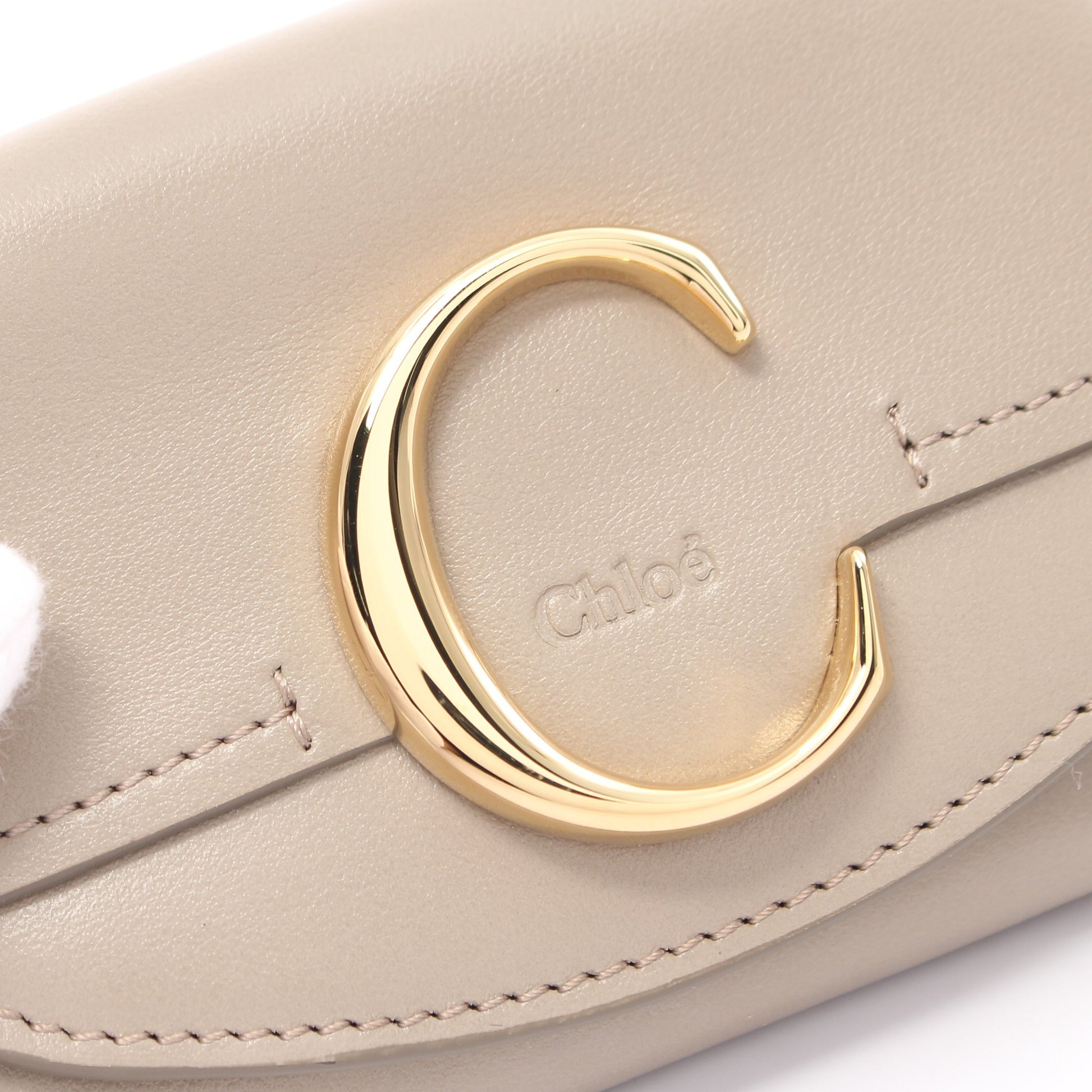 CHLOE C クロエシー 三つ折り財布 コンパクトウォレット レザー グレーベージュ クロエ 財布・小物 Chloe