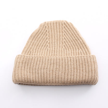 FOX HEAD PATCH RIBBED HAT ニット キャップ ビーニー ウール ベージュ メゾンキツネ 財布・小物 MAISON KITSUNE