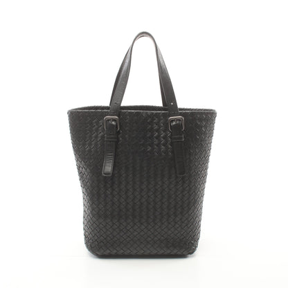 イントレチャート ハンドバッグ トートバッグ レザー ブラック ボッテガヴェネタ バッグ BOTTEGA VENETA