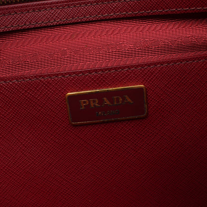 SAFFIANO LUX ガレリア ハンドバッグ サフィアーノレザー ボルドー 2WAY プラダ バッグ PRADA