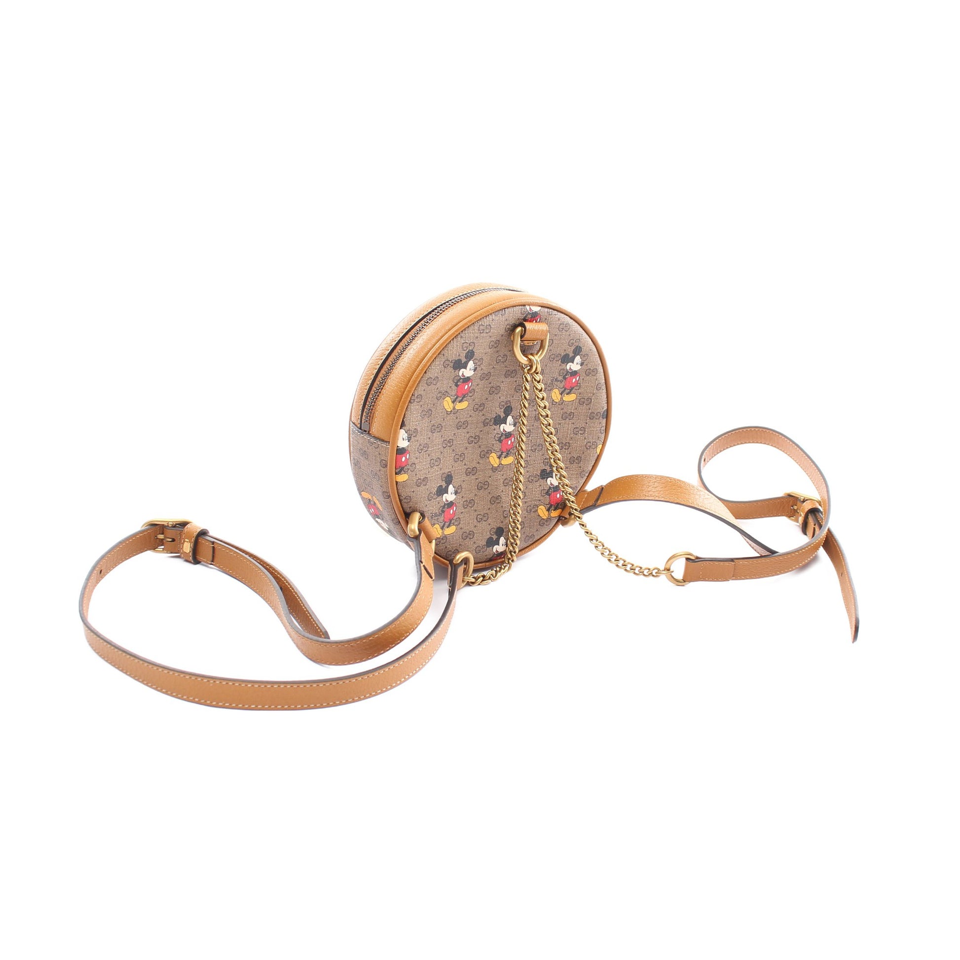 GUCCI×Disney エボニー ミニGGスプリーム ミニリュック バックパック PVC レザー ブラウン マルチカラー グッチ バッグ GUCCI