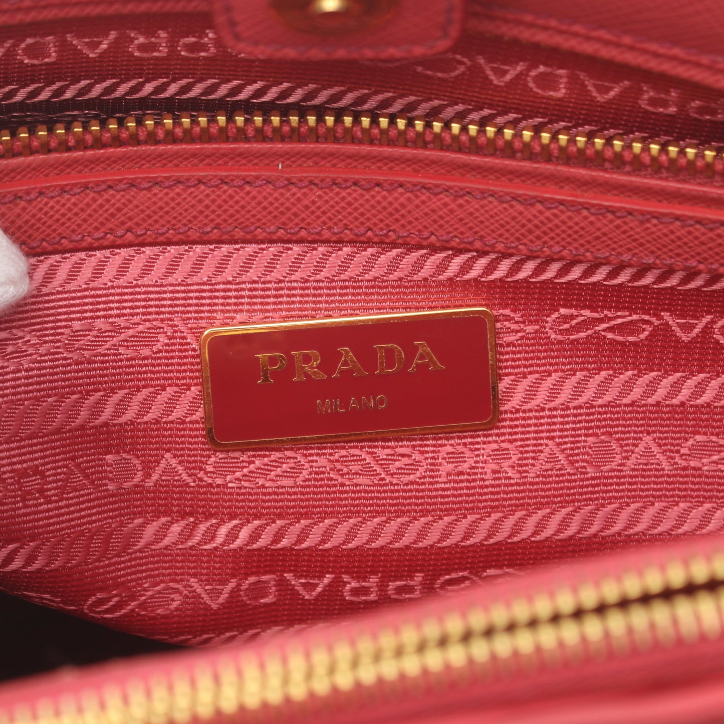 SAFFIANO ガレリア ハンドバッグ サフィアーノレザー ピンク 2WAY プラダ バッグ PRADA