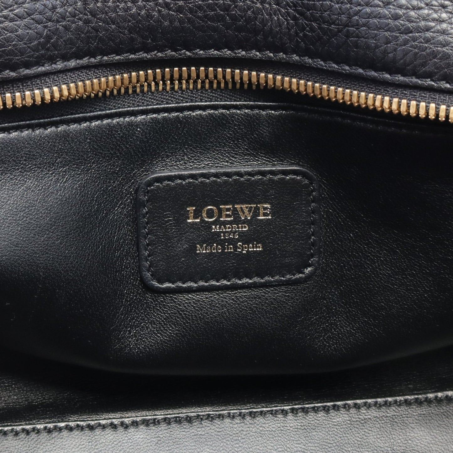 アマソナ28 ハンドバッグ レザー ブラック ロエベ バッグ LOEWE