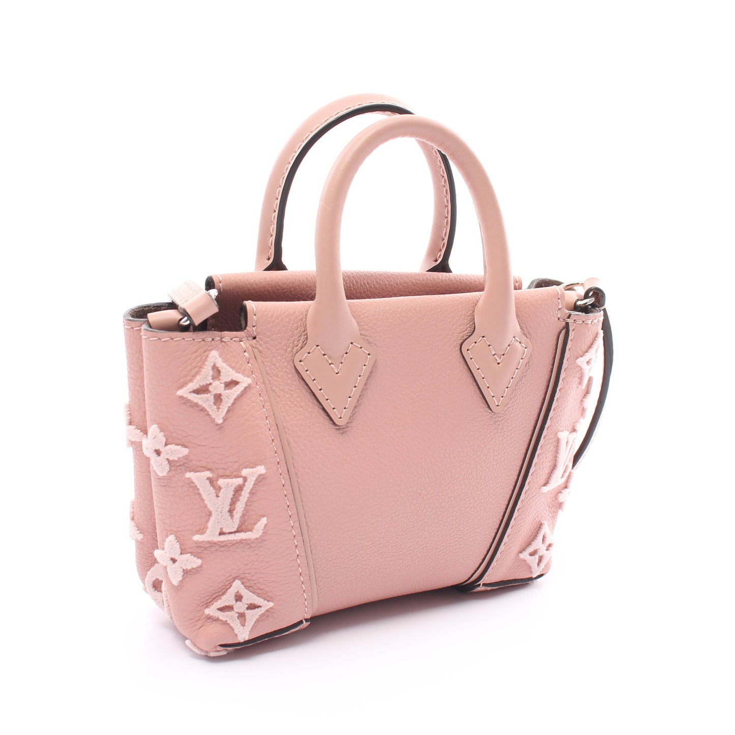 ナノW モノグラムヴェルール マグノリア ショルダーバッグ レザー ピンク 2WAY ルイヴィトン バッグ LOUIS VUITTON