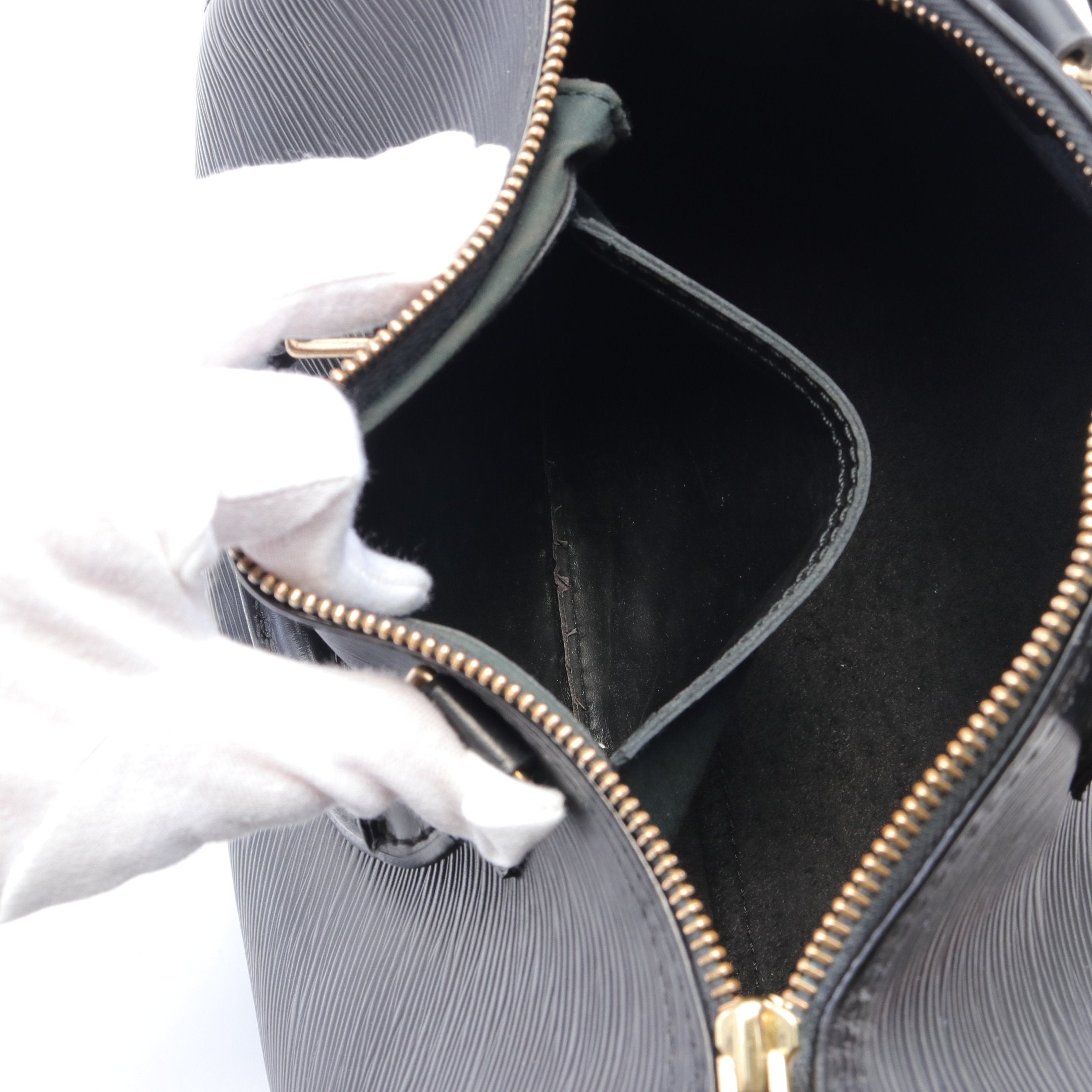 スピーディ25 エピ ノワール ハンドバッグ レザー ブラック ルイ