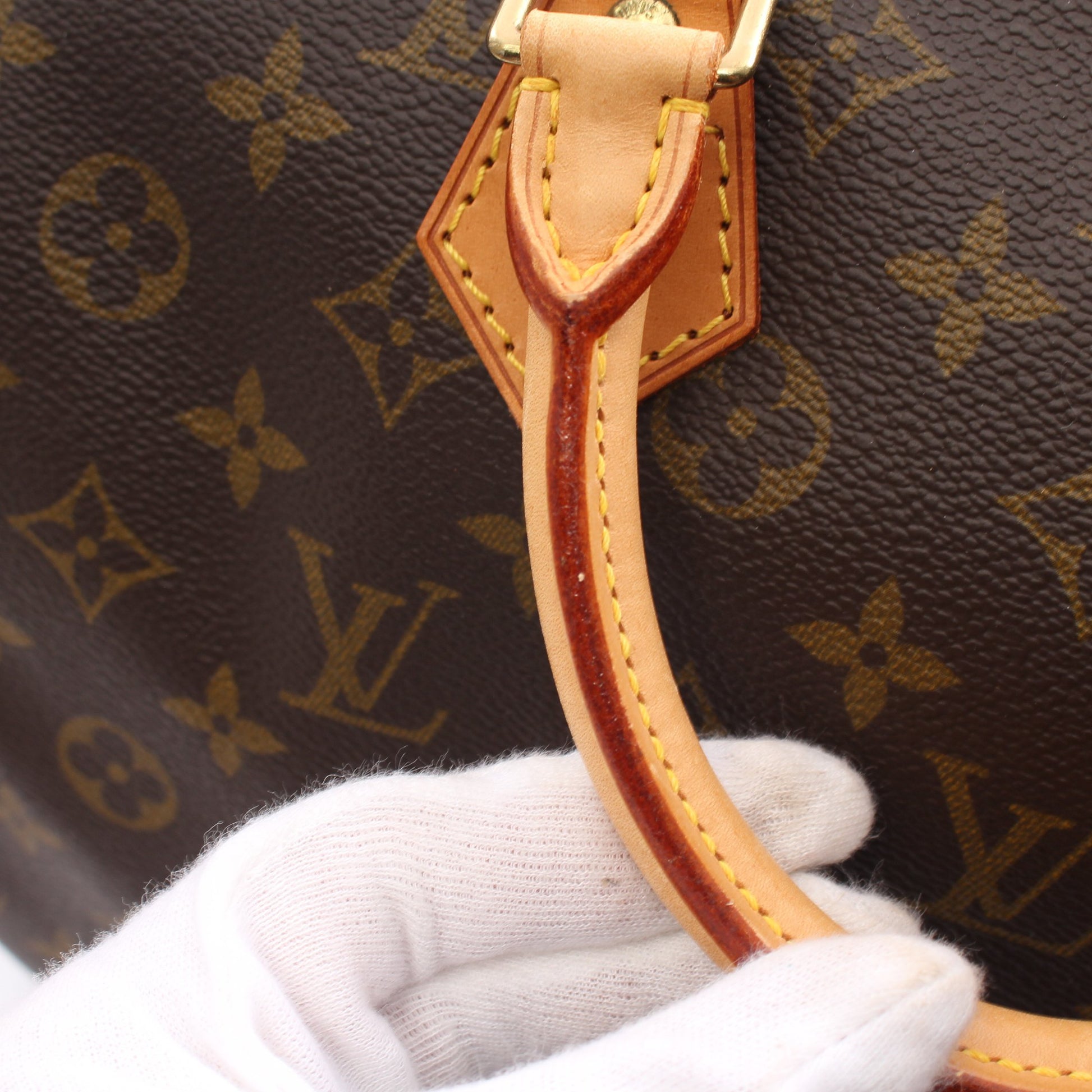 スピーディ40 モノグラム ハンドバッグ PVC レザー ブラウン ルイヴィトン バッグ LOUIS VUITTON