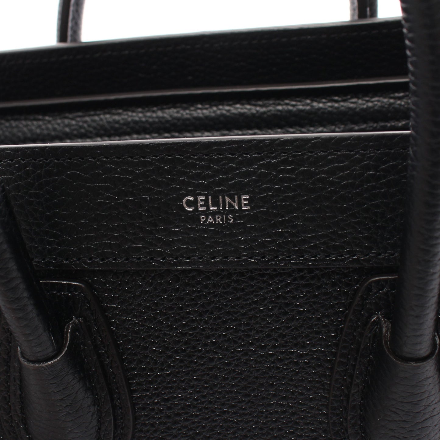 ラゲージ ナノショッパー ハンドバッグ レザー ブラック 2WAY セリーヌ バッグ CELINE