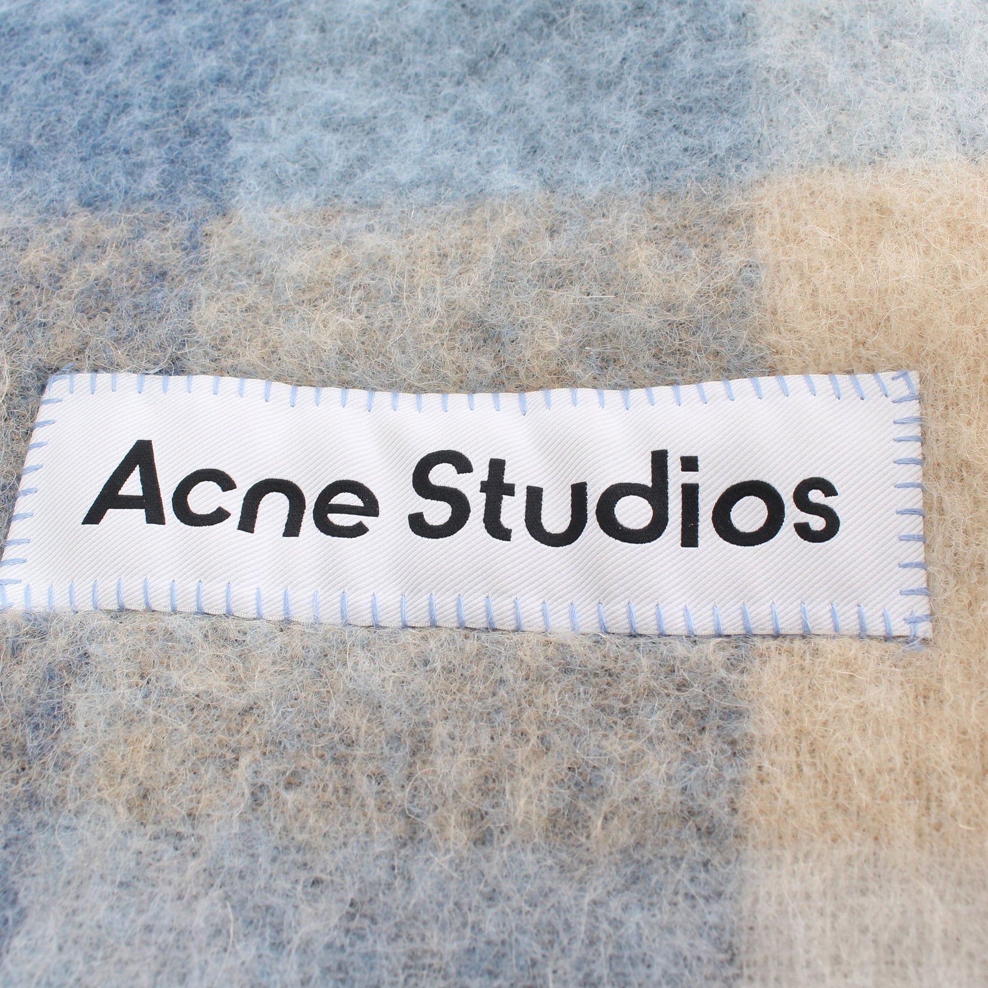 マフラー チェック ウール ライトブルー ライトベージュ アクネストゥディオズ 財布・小物 Acne Studios