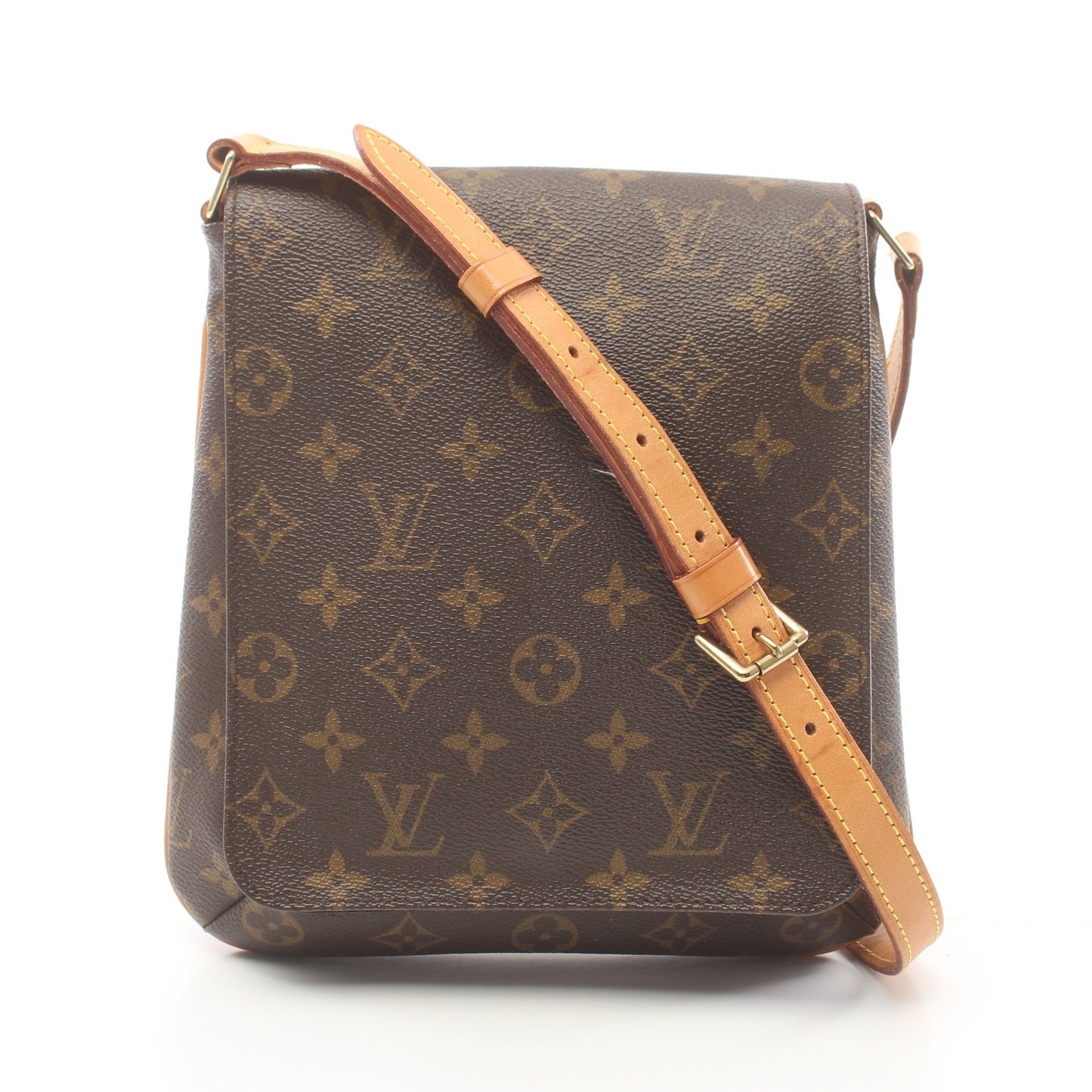 ミュゼットサルサ ショートストラップ モノグラム ショルダーバッグ PVC レザー ブラウン ルイヴィトン バッグ LOUIS VUITTON