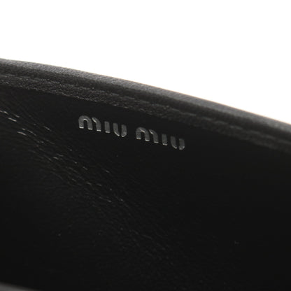 マテラッセ チェーンウォレット レザー ブラック ビジュー ミュウミュウ バッグ miu miu