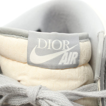 Dior × Nike Air Jordan 1 High OG "DIOR" スニーカー ホワイト グレー ハイカットスニーカー レザー キャンバス ホワイト グレー ディオール シューズ DIOR