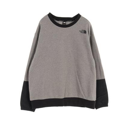 GRAPHIC COLLECTION LONG SLEEVE CREW スウェットシャツ コットン ナイロン グレー ブラック 裏起毛 切替 ザノースフェイス トップス THE NORTH FACE