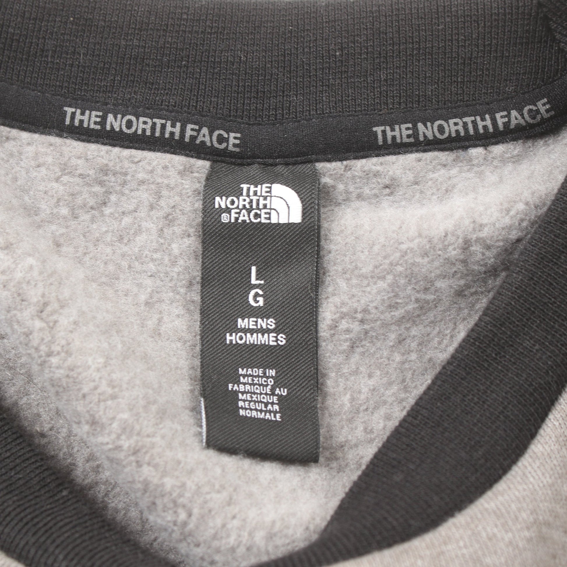 GRAPHIC COLLECTION LONG SLEEVE CREW スウェットシャツ コットン ナイロン グレー ブラック 裏起毛 切替 ザノースフェイス トップス THE NORTH FACE