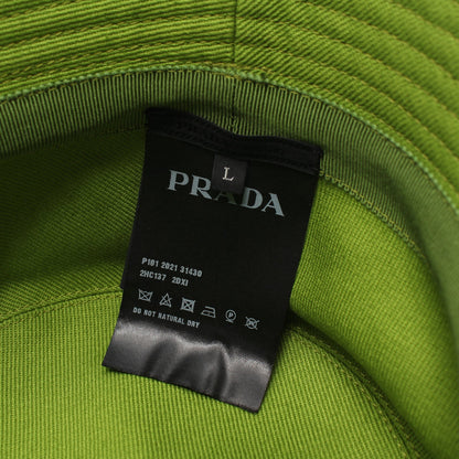 バケット ハット コットン イエローグリーン 三角プレート プラダ 財布・小物 PRADA