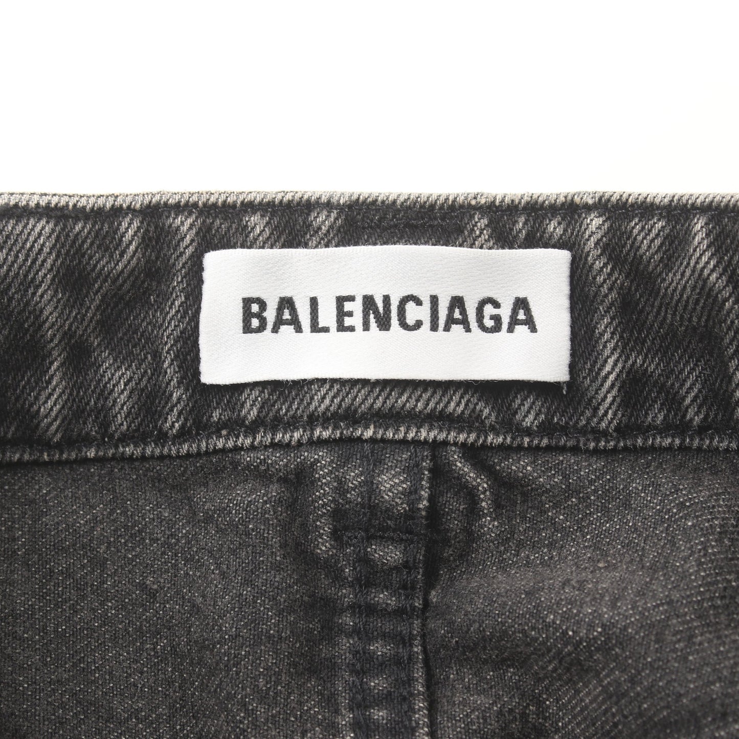 デニムスカート コットン ダークグレー ウォッシュ加工 バレンシアガ ボトムス BALENCIAGA