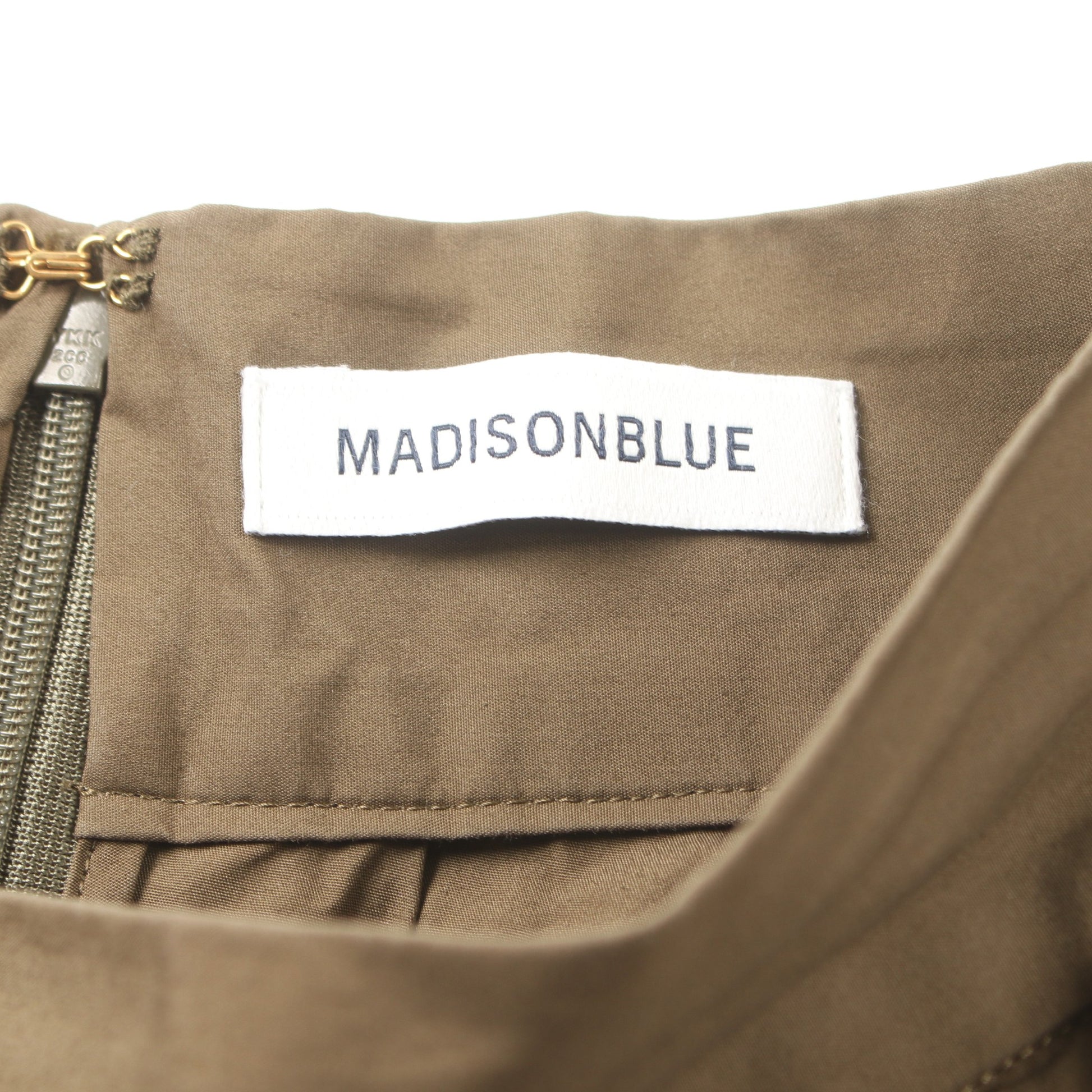 TUCK VOLUME SKIRT フレア スカート コットン カーキブラウン マディソンブルー ボトムス MADISONBLUE