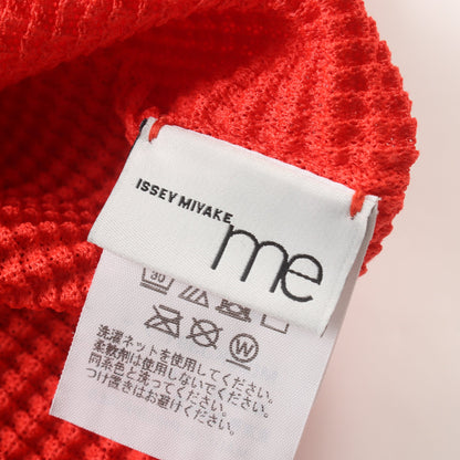 トップス タートルネック 長袖 オレンジレッド ミーイッセイミヤケ トップス me ISSEY MIYAKE