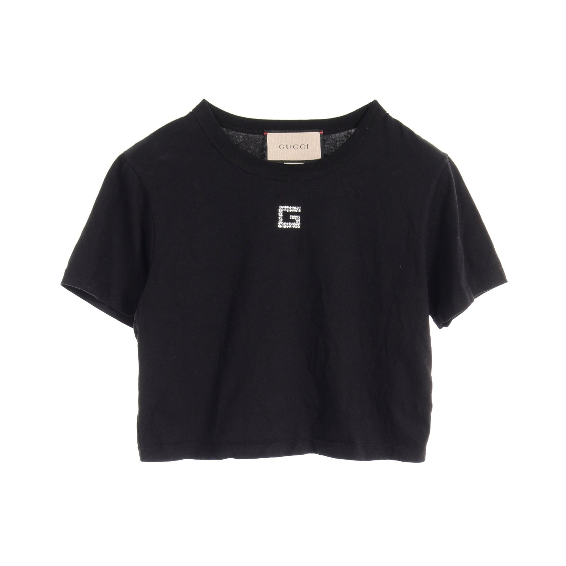 クロップド Tシャツ コットン ブラック グッチ トップス GUCCI