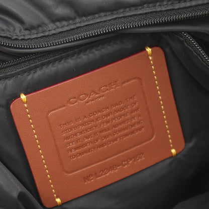 アイリス トート ショルダーバッグ トートバッグ ナイロン レザー ブラック キルティング コーチ バッグ COACH