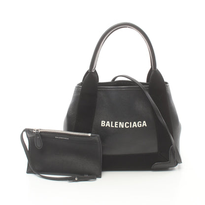 ネイビーカバ XS ハンドバッグ レザー ブラック 2WAY バレンシアガ バッグ BALENCIAGA