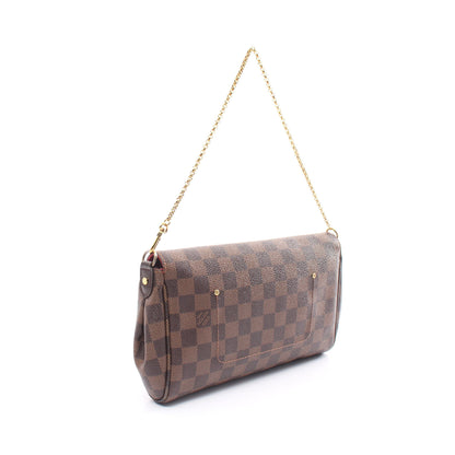 フェイボリットMM ダミエエベヌ チェーンハンドバッグ PVC レザー ブラウン 2WAY ルイヴィトン バッグ LOUIS VUITTON