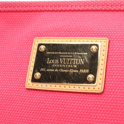 ポシェット プラットGM アンティグア ローズ ポーチ キャンバス レザー ピンク ルイヴィトン 財布・小物 LOUIS VUITTON