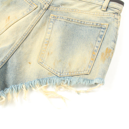 DISTRESSED DENIM SHORTS DIRTY WASH ショート デニムパンツ コットン インディゴブルー ヴィンテージ加工 メゾンマルジェラ ボトムス Maison Margiela