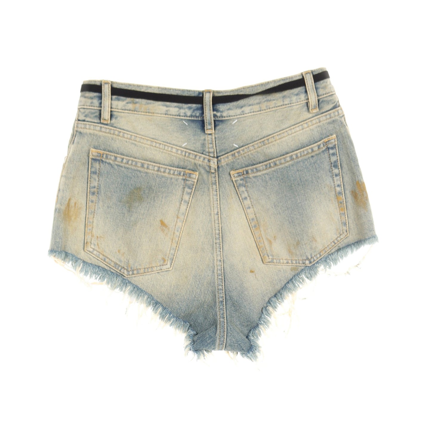 DISTRESSED DENIM SHORTS DIRTY WASH ショート デニムパンツ コットン インディゴブルー ヴィンテージ加工 メゾンマルジェラ ボトムス Maison Margiela