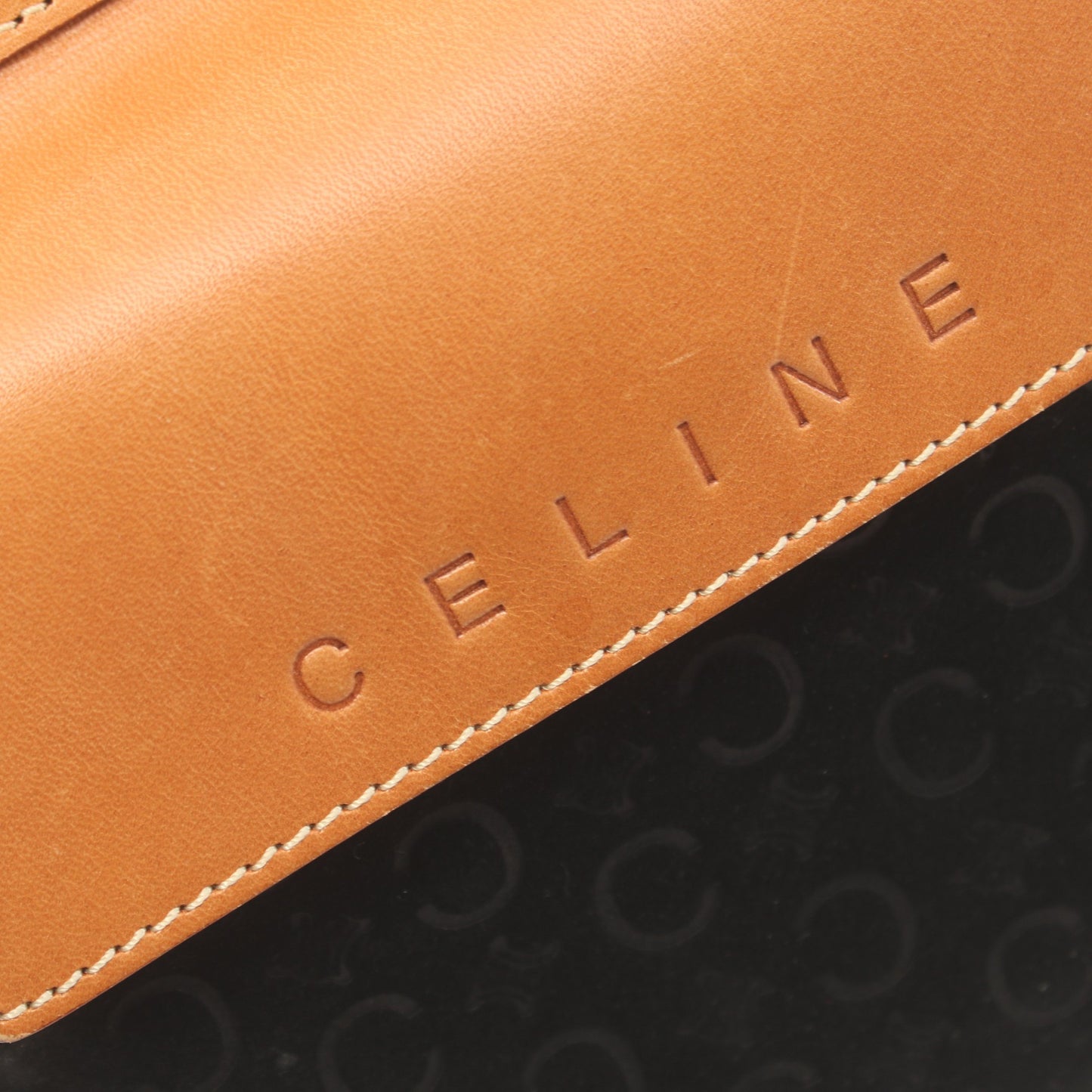 Cマカダム ハンドバッグ スエード レザー ブラック ベージュ セリーヌ バッグ CELINE