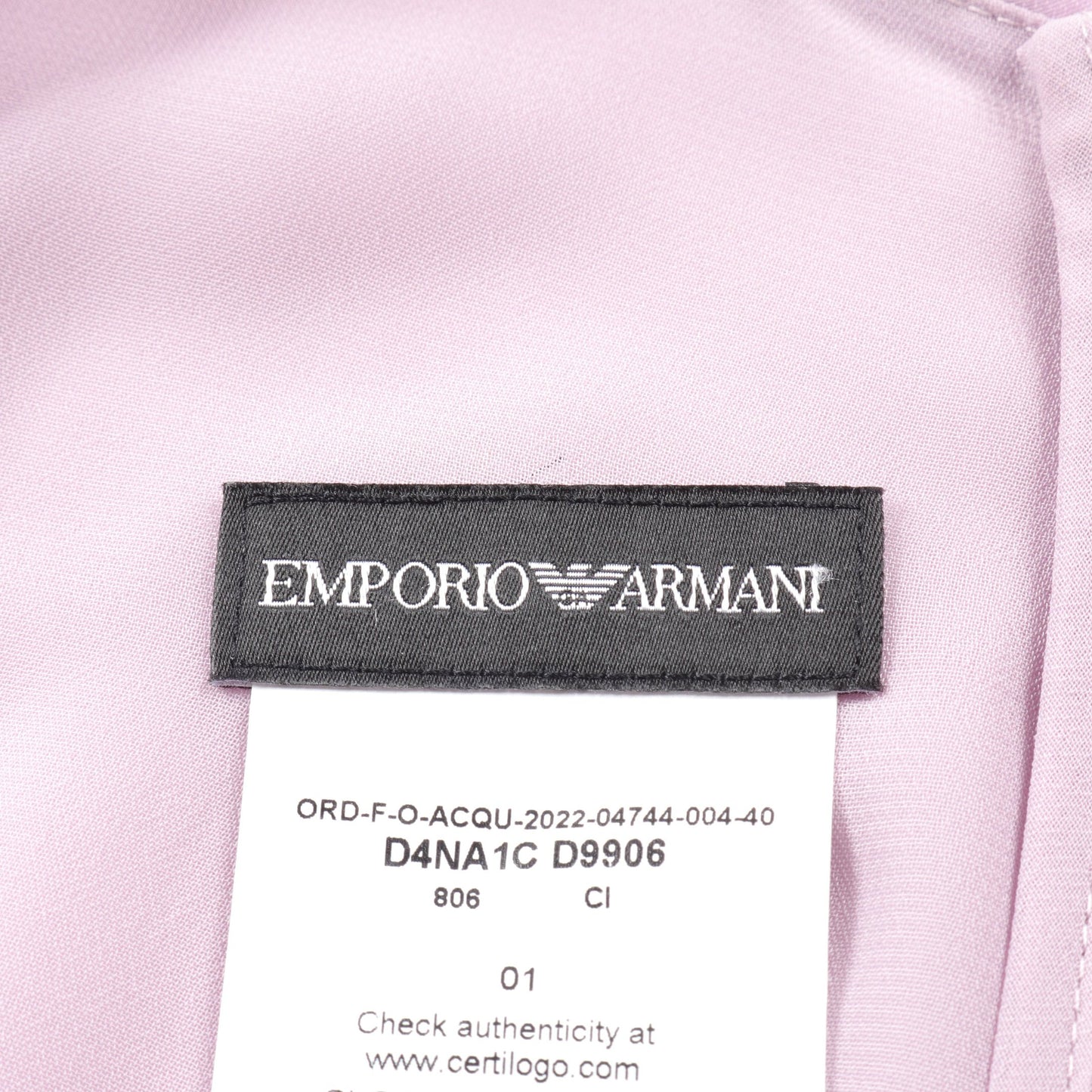 ワンピース ライトパープル エンポリオアルマーニ ワンピース EMPORIO ARMANI