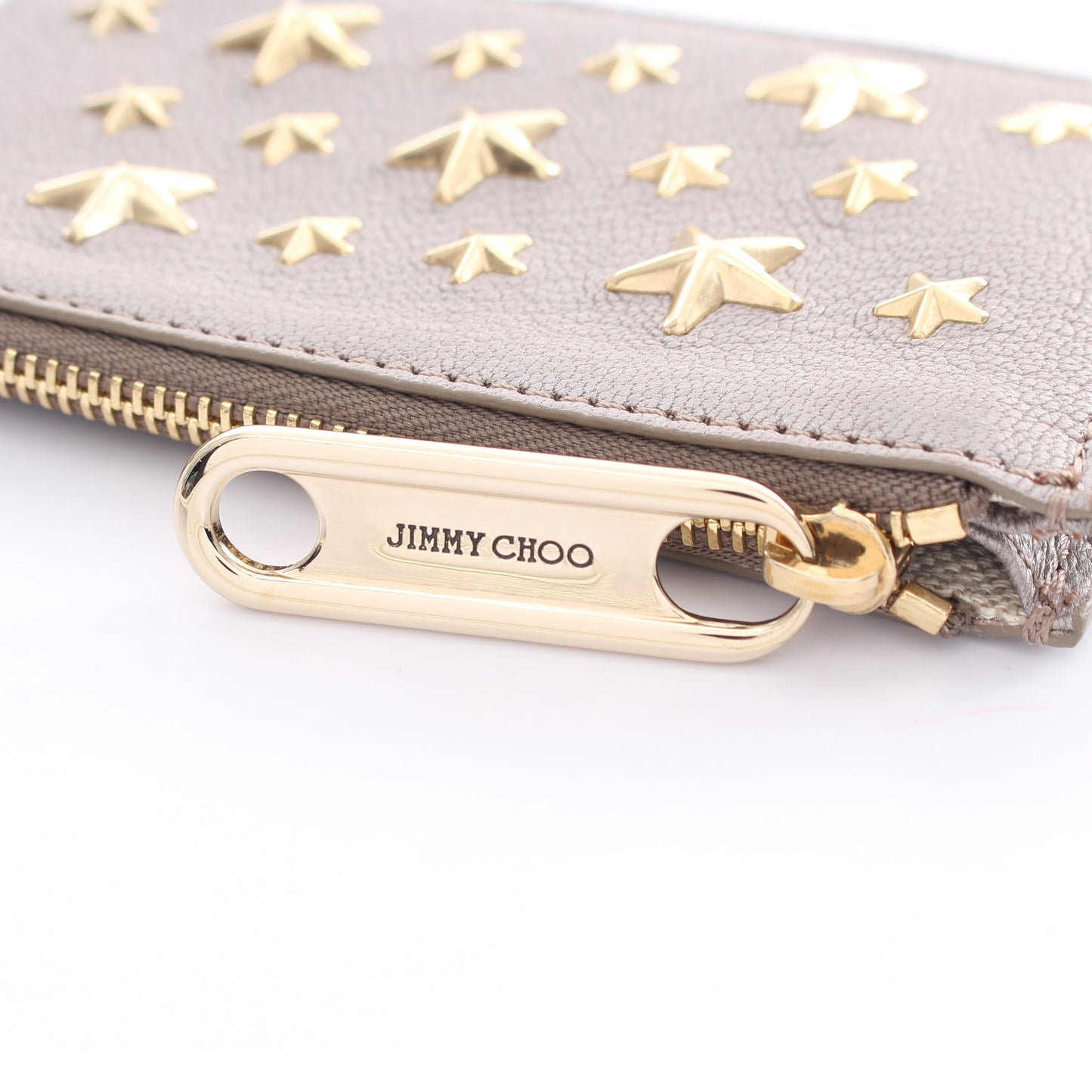 コインケース レザー シルバー スタースタッズ キーリング付き ジミーチュウ 財布・小物 JIMMY CHOO