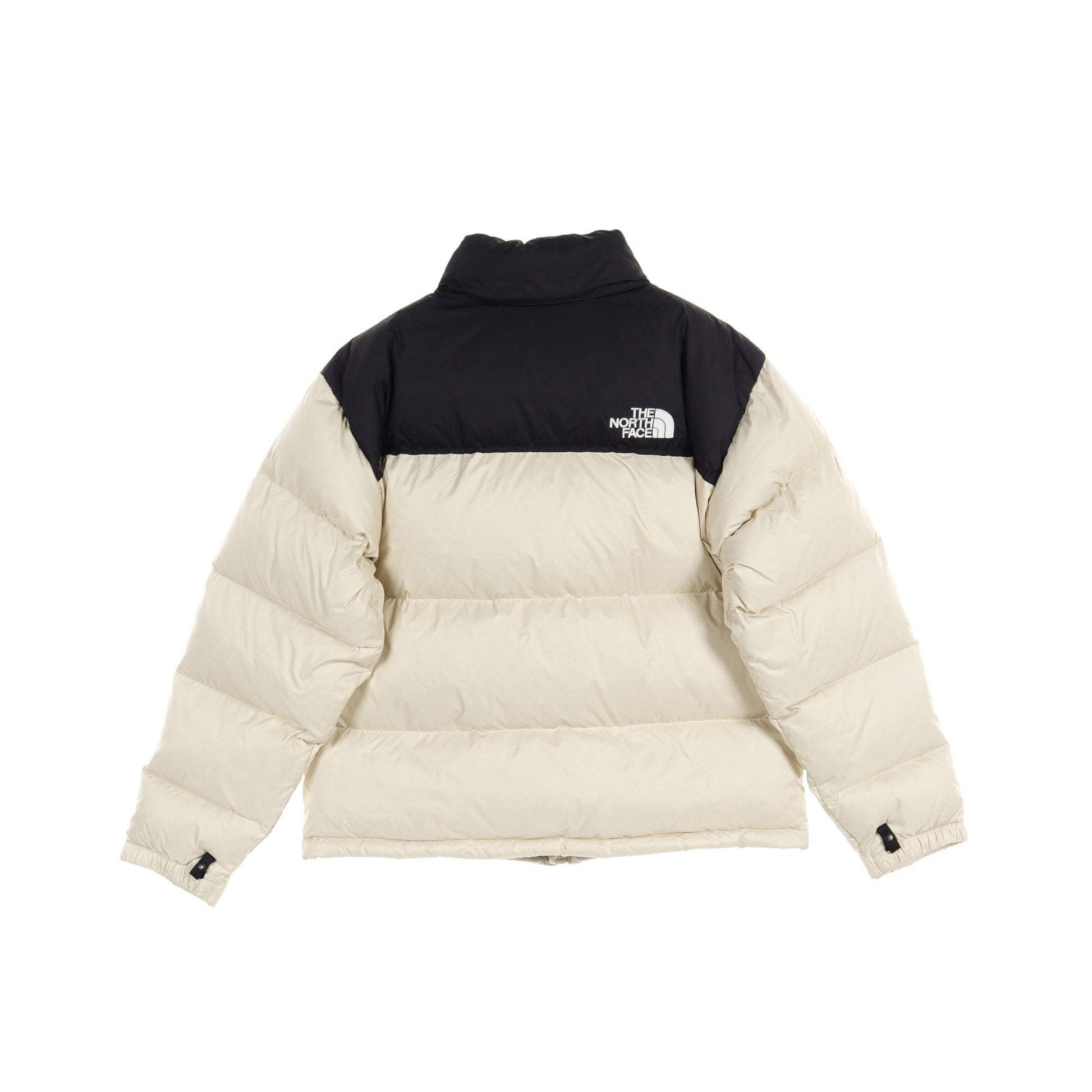 1996 RETRO NUPTSE JACKET ダウンジャケット ナイロン ライトベージュ ブラック フード付き ザノースフェイス アウター THE NORTH FACE