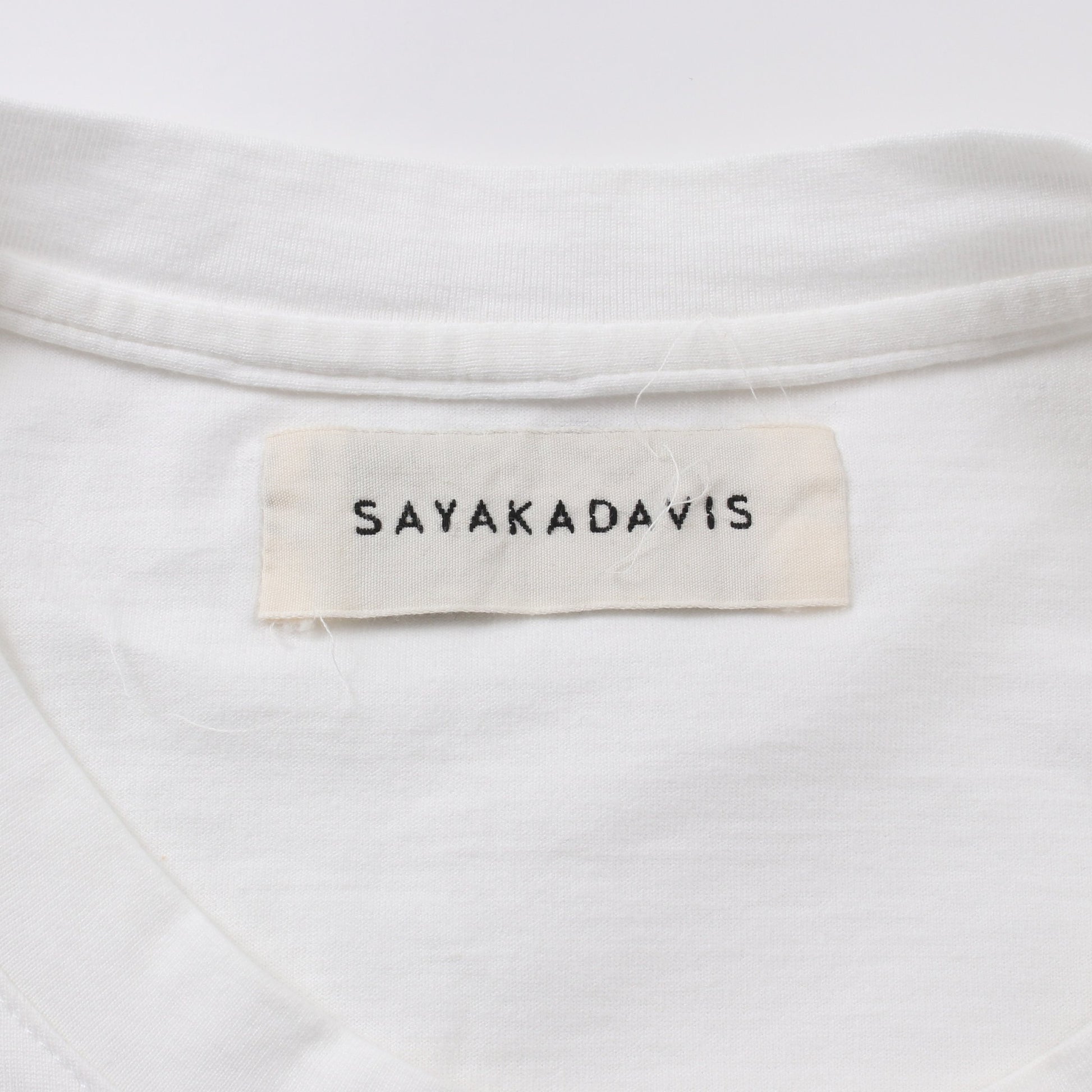 ツイストスリーブ Tシャツ カットソー コットン オフホワイト サヤカデイヴィス トップス SAYAKADAVIS