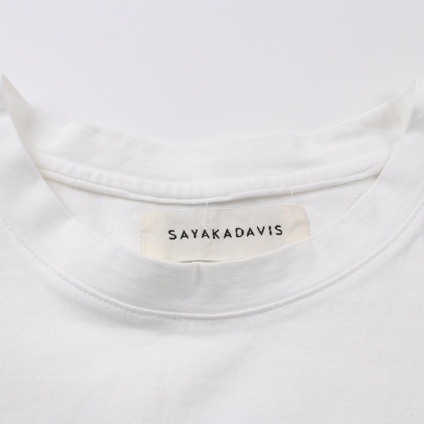 ツイストスリーブ Tシャツ カットソー コットン オフホワイト サヤカデイヴィス トップス SAYAKADAVIS