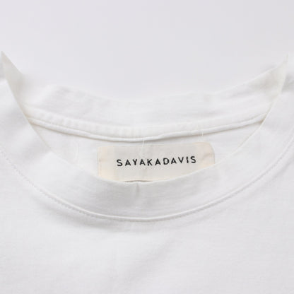 ツイストスリーブ Tシャツ カットソー コットン オフホワイト サヤカデイヴィス トップス SAYAKADAVIS