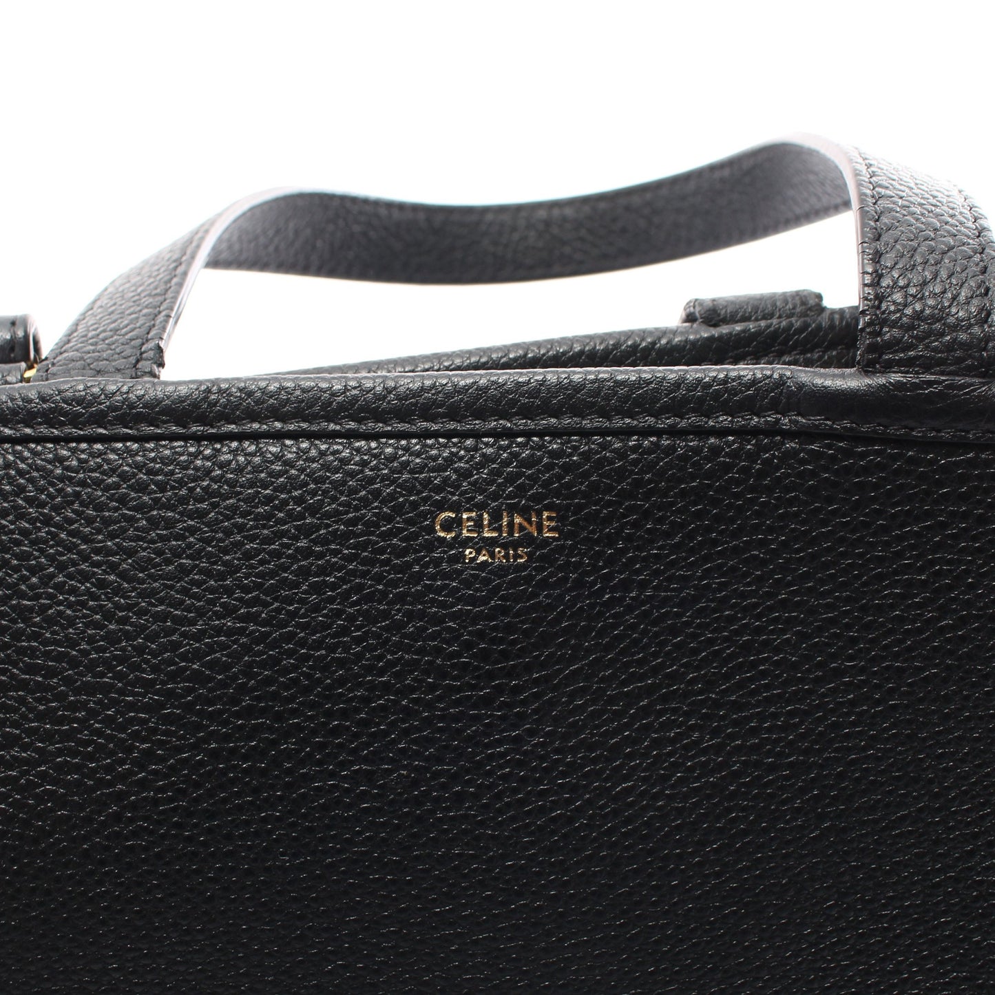 スモール フォールドカバ ハンドバッグ トートバッグ レザー ブラック 2WAY セリーヌ バッグ CELINE