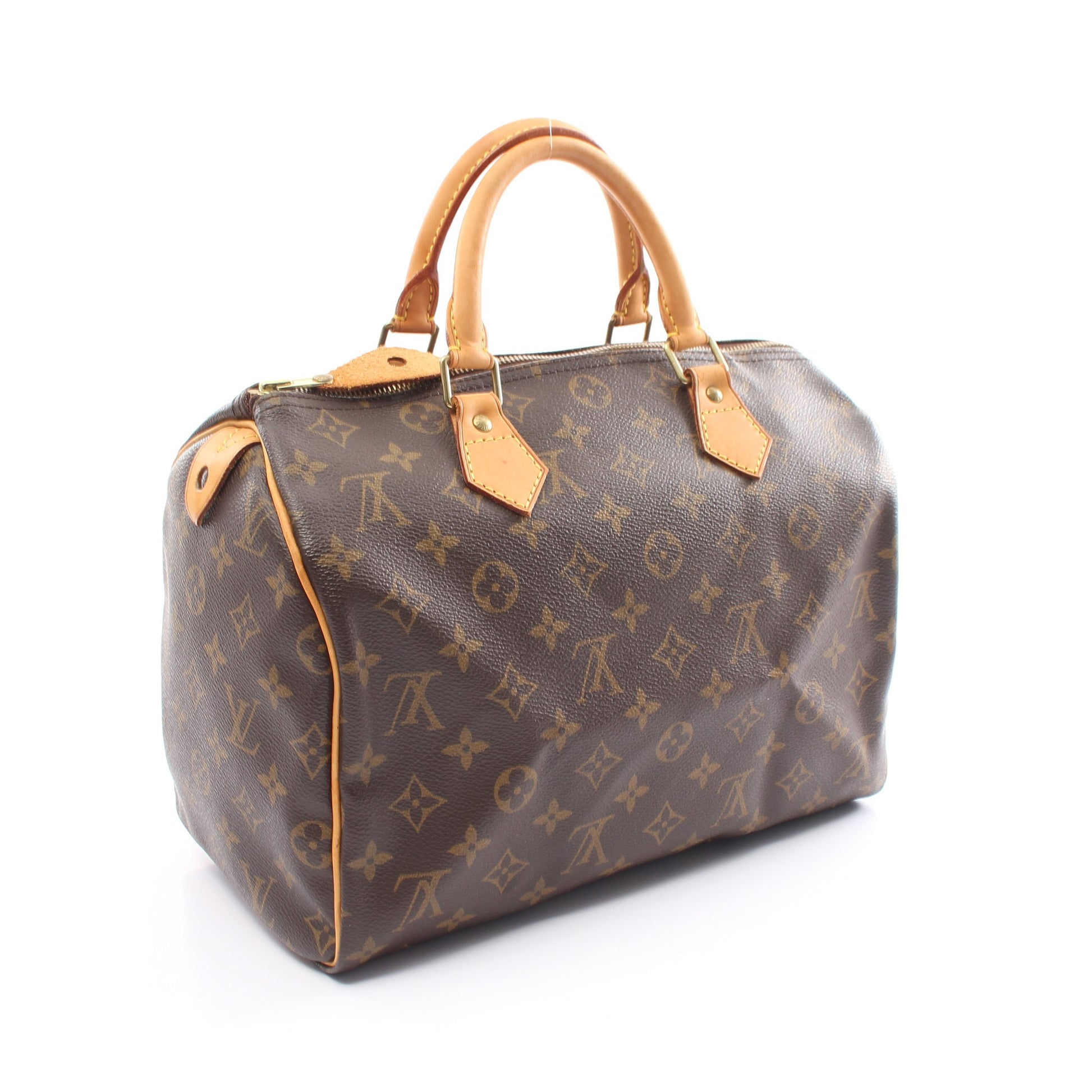 スピーディ30 モノグラム ハンドバッグ PVC レザー ブラウン ルイヴィトン バッグ LOUIS VUITTON
