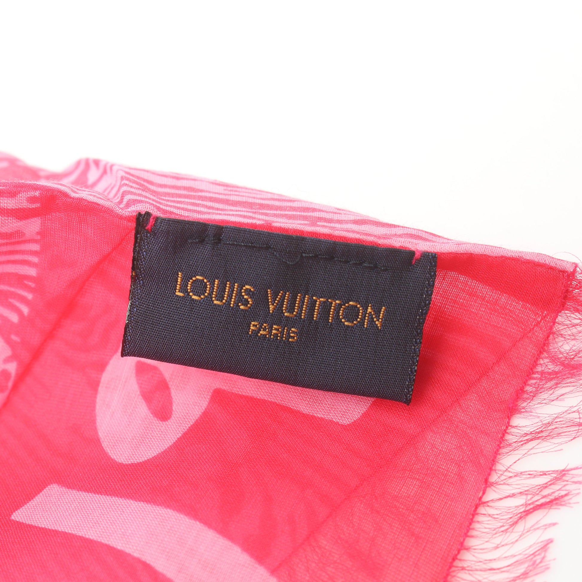 ウッド ストール シルク ピンクパープル ルイヴィトン 財布・小物 LOUIS VUITTON