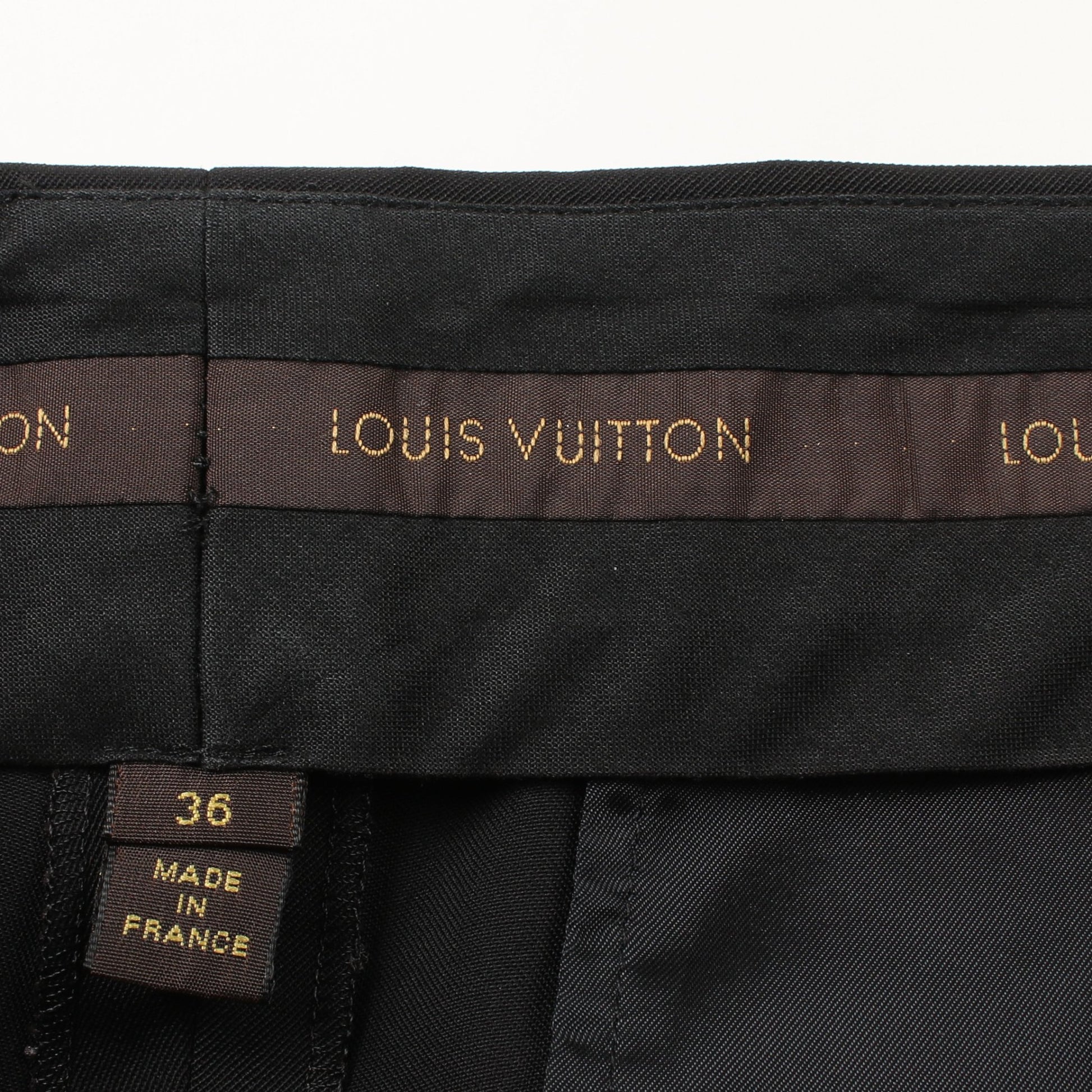 パンツ ウール ブラック ルイヴィトン ボトムス LOUIS VUITTON