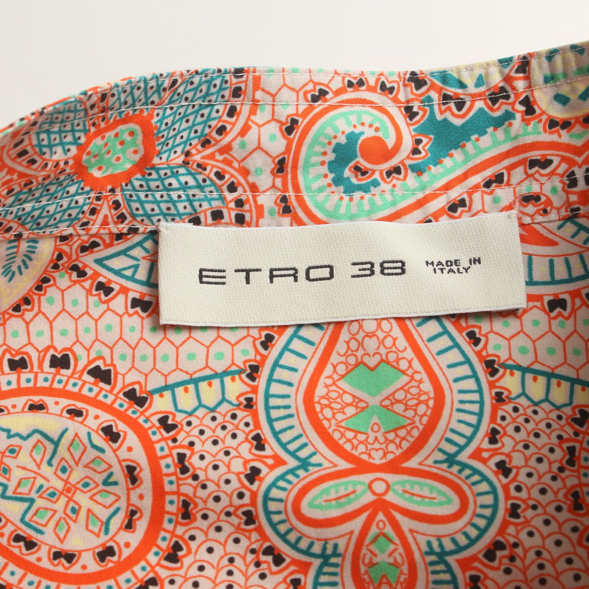 フレア スカート ペイズリー コットン オレンジ マルチカラー エトロ ボトムス ETRO