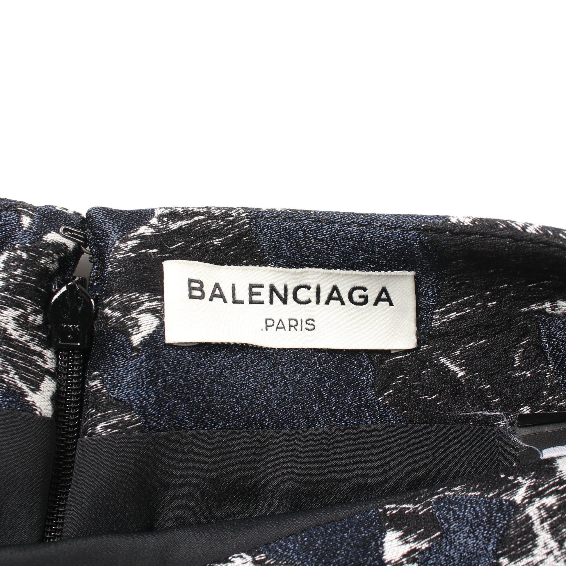 スカート コットン シルク ダークネイビー ブラック ホワイト バレンシアガ ボトムス BALENCIAGA