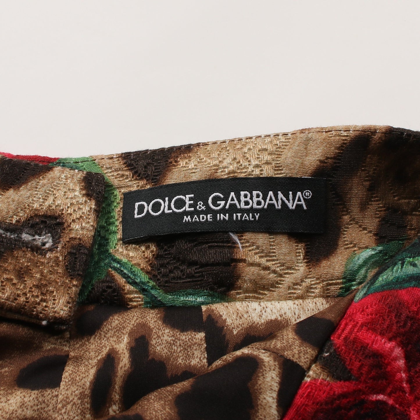 スカート レオパード ローズ コットン シルク ブラウン マルチカラー ドルチェアンドガッバーナ ボトムス DOLCE&GABBANA