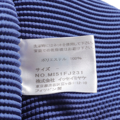 カットソー ハイネック ダークブルー マルチカラー プリーツ ミーイッセイミヤケ トップス me ISSEY MIYAKE