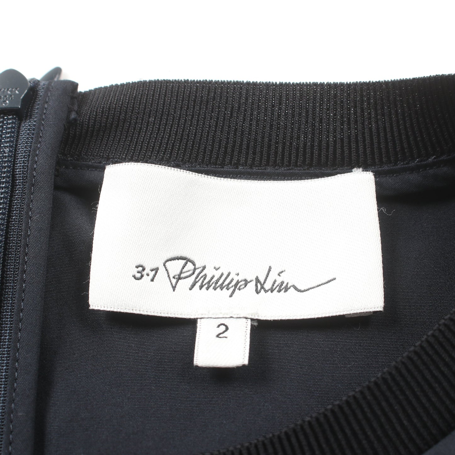 ワンピース クルーネック 半袖 コットン ネイビー スリーワンフィリップリム ワンピース 3.1 Phillip Lim